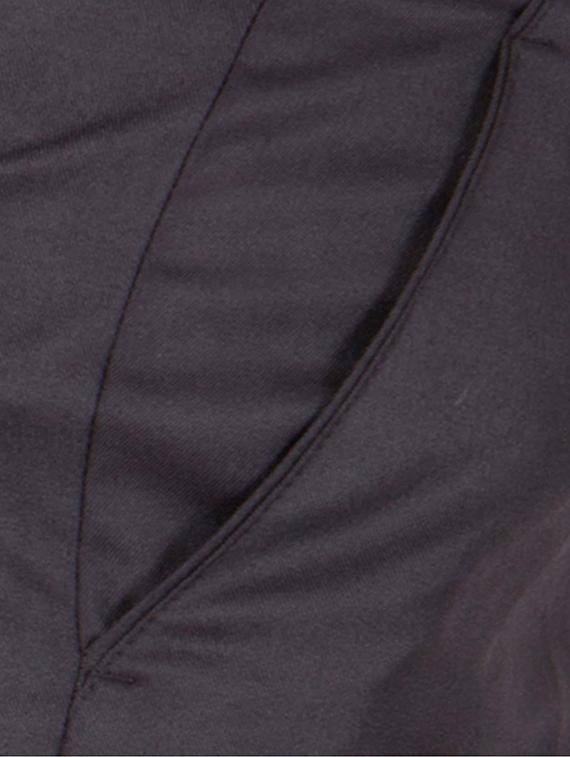 black cotton flat front formal trouser - 15431455 - Zoom Image - 4