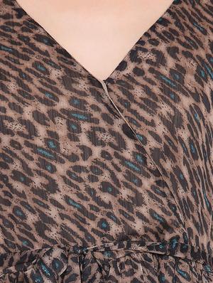 printed belted maxi dress - 15431590 - Standard Image - 4