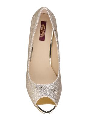 gold slip on sandals - 15431613 - Standard Image - 4