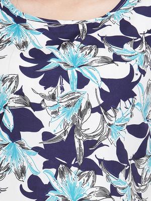 floral round neck top - 15431867 - Standard Image - 4