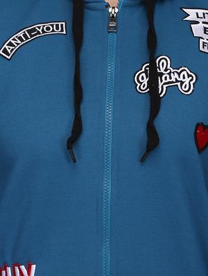 graphic patch hooded sweatshirt - 15432474 - Standard Image - 4
