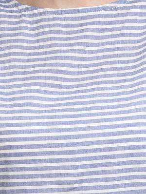 cutout back striped a-line dress - 15433330 - Standard Image - 4