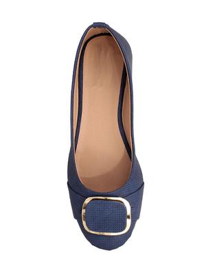 blue slip on ballerinas - 15433340 - Standard Image - 4