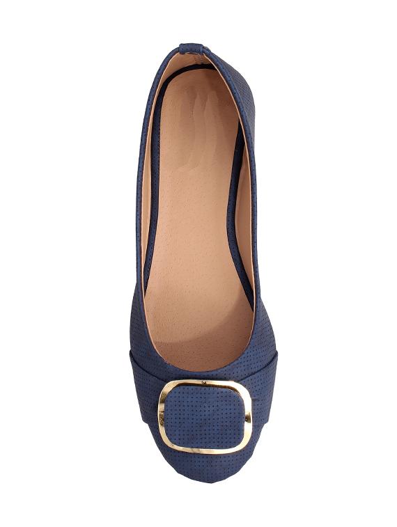 blue slip on ballerinas - 15433340 - Zoom Image - 4