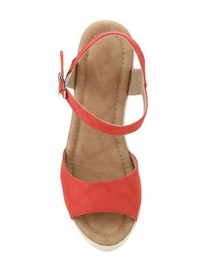 red ankle strap sandals - 15433366 - Standard Image - 4