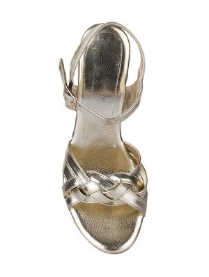 gold ankle strap wedges - 15433381 - Standard Image - 4