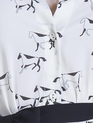 bow tie-up asymmetric tunic - 15434478 - Standard Image - 4