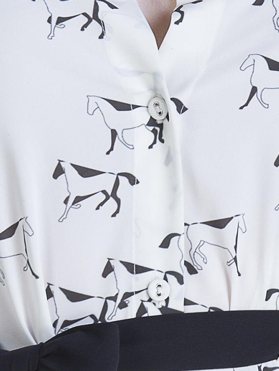 bow tie-up asymmetric tunic - 15434478 - Zoom Image - 4