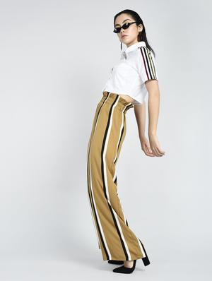 taping detail crop shirt - 15434665 - Standard Image - 4
