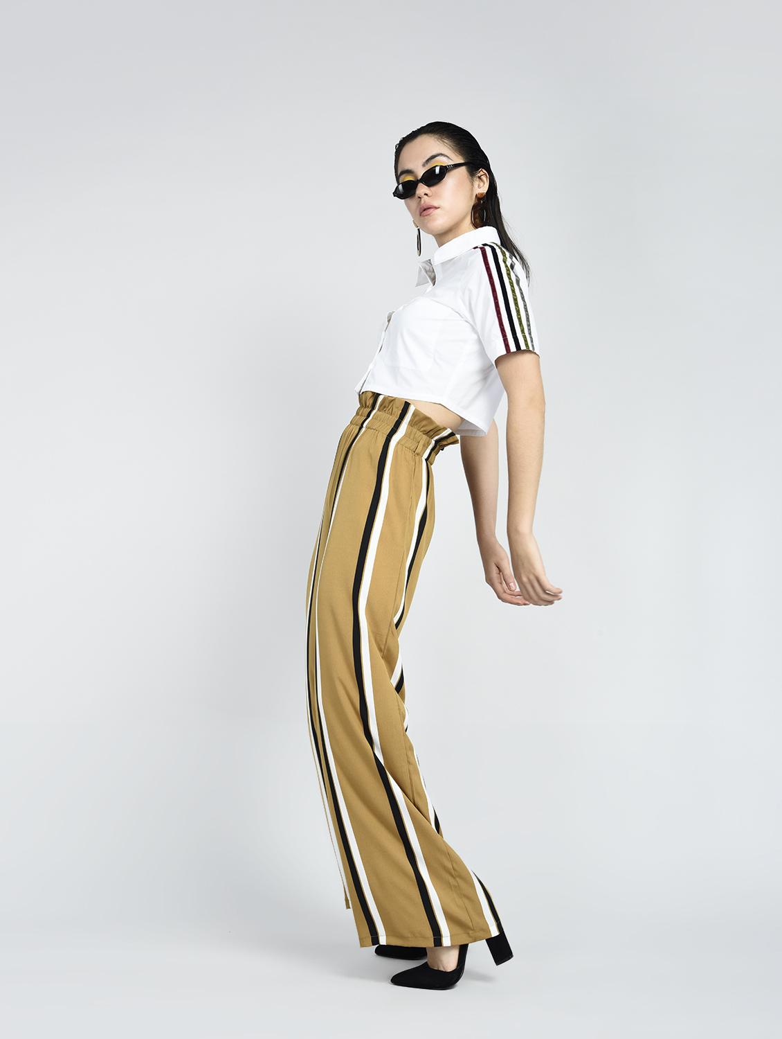 taping detail crop shirt - 15434665 - Zoom Image - 4