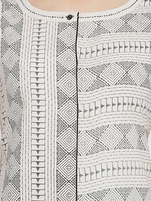 a-line printed kurta - 15434793 - Standard Image - 4