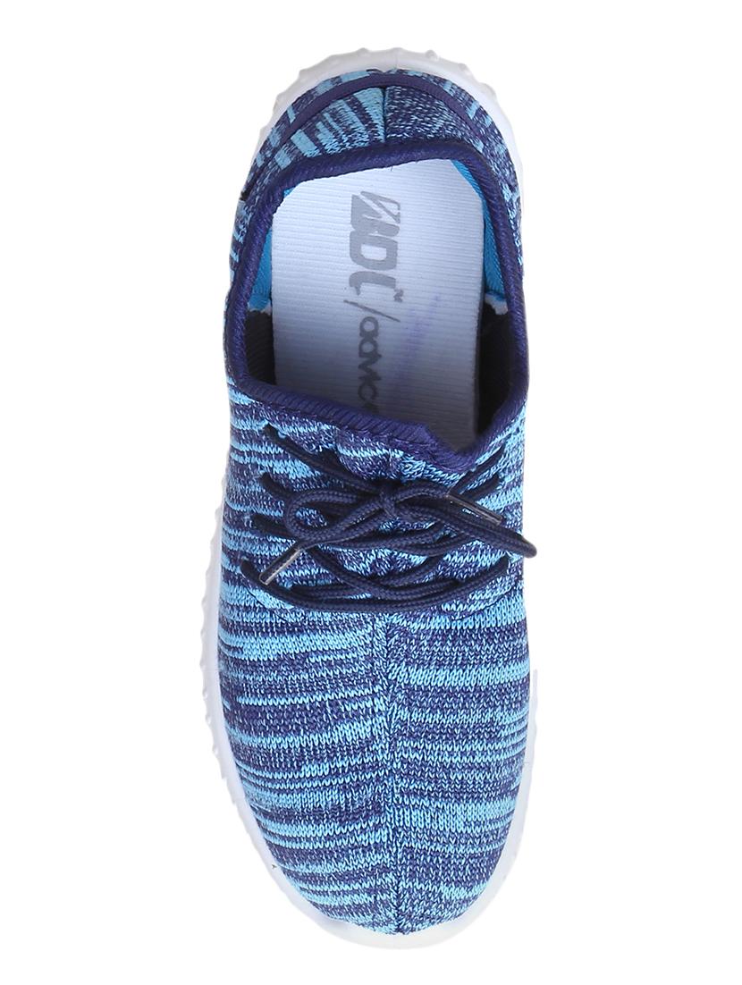 navy lace-up sports shoes - 15435121 - Zoom Image - 4