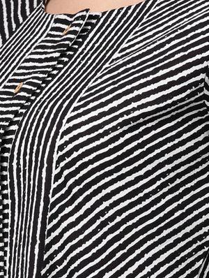 High slit stripes kurta - 15436014 - Standard Image - 4