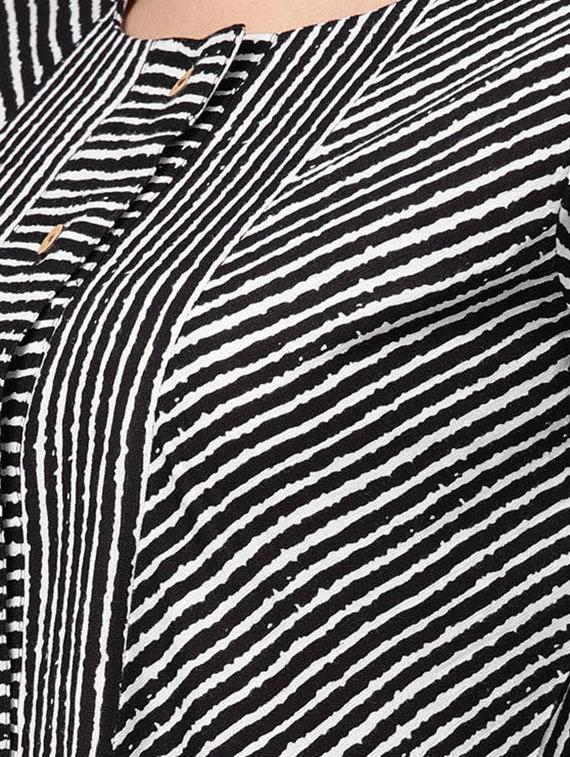 High slit stripes kurta - 15436014 - Zoom Image - 4