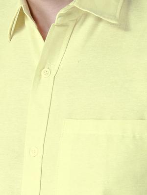 yellow khadi cotton formal shirt - 15436250 - Standard Image - 4