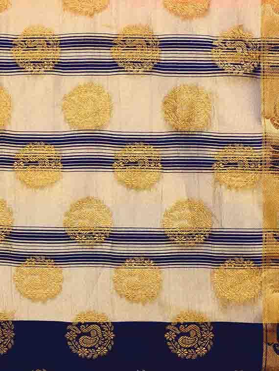 Conversational kanjivaram saree with blouse - 15436837 - Zoom Image - 4