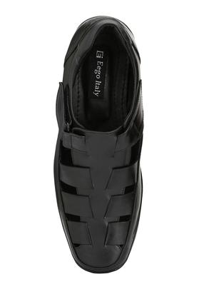 black Leather slip on sandals - 15436988 - Standard Image - 4