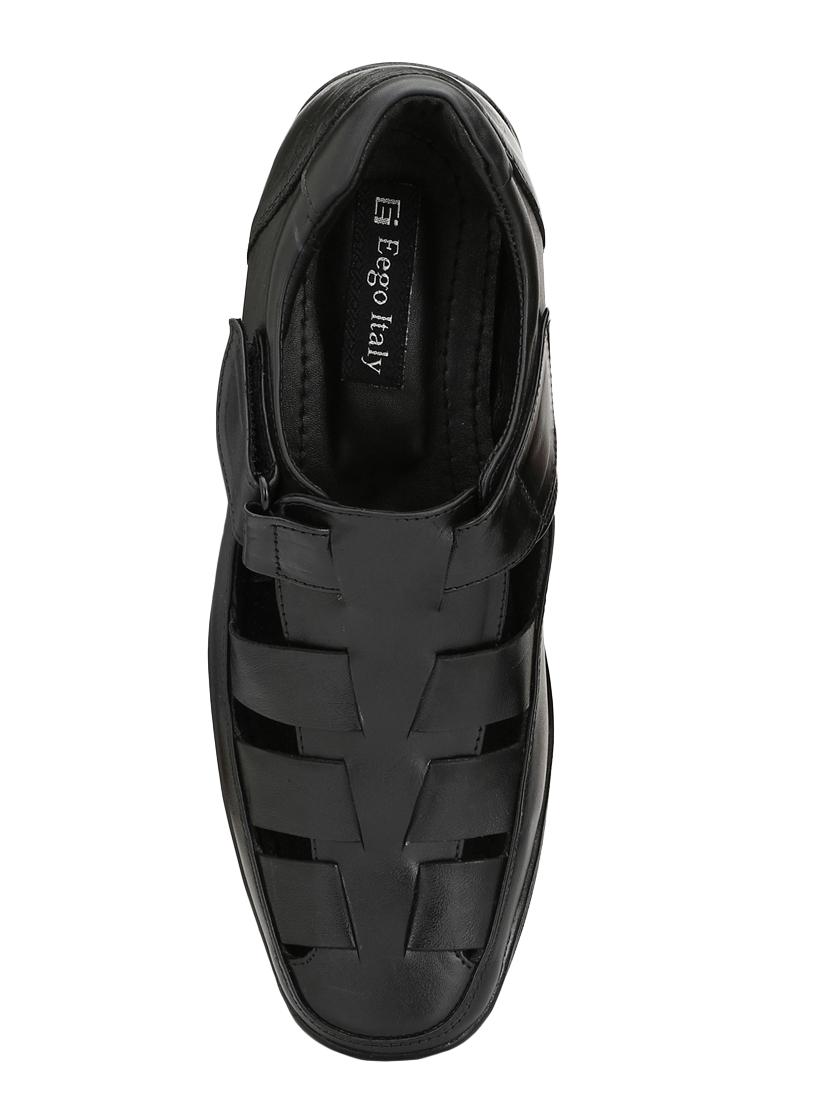 black Leather slip on sandals - 15436988 - Zoom Image - 4