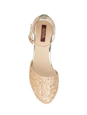 gold ankle strap sandals - 15436997 - Standard Image - 4