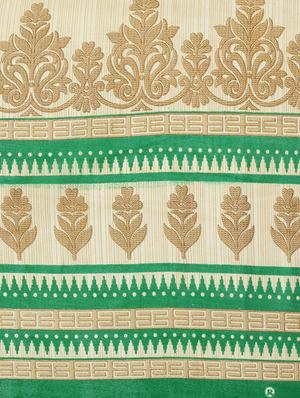 Floral printed saree with blouse - 15437019 - Standard Image - 4
