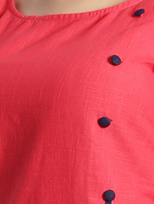 straight color block kurta - 15437919 - Standard Image - 4
