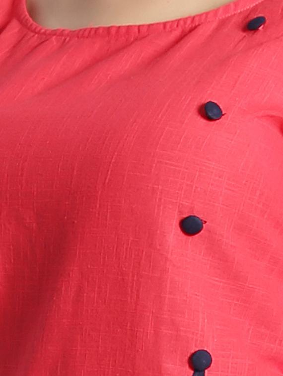 straight color block kurta - 15437919 - Zoom Image - 4