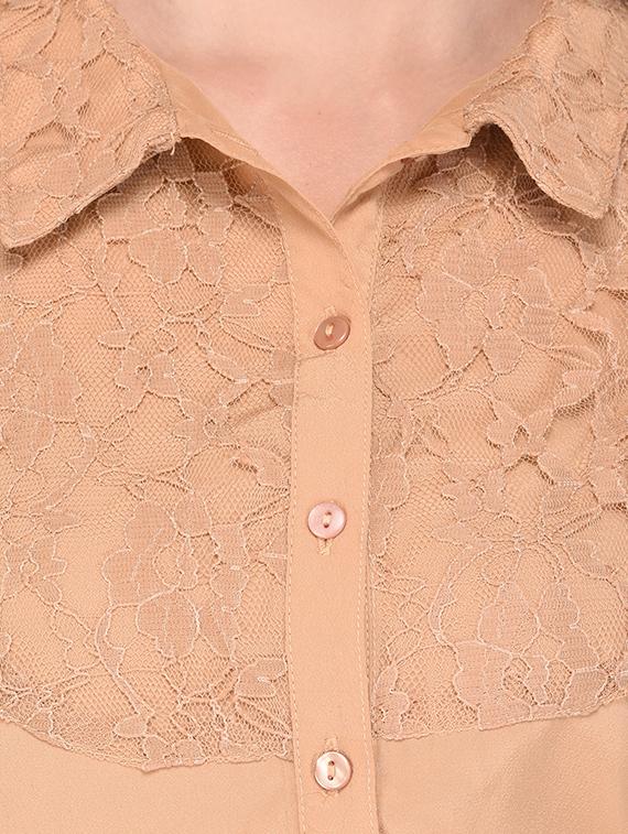 floral lace long sleeved shirt - 15438041 - Zoom Image - 4