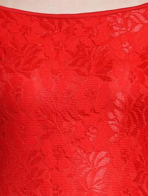 lace sheer sleeved tulip dress - 15438050 - Standard Image - 4