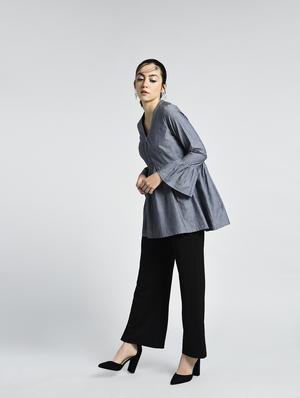 Bell sleeved gathered detail tunic - 15438141 - Standard Image - 4