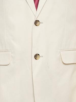 beige cotton formal blazer - 15438407 - Standard Image - 4