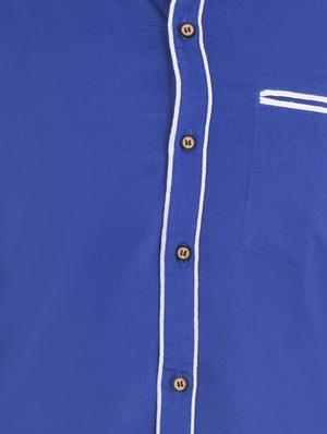 blue cotton casual shirt - 15439253 - Standard Image - 4