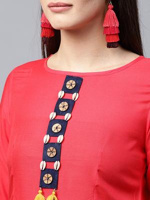 Embellished a-line kurta - 15440541 - Standard Image - 4