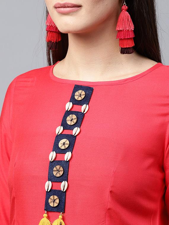 Embellished a-line kurta - 15440541 - Zoom Image - 4