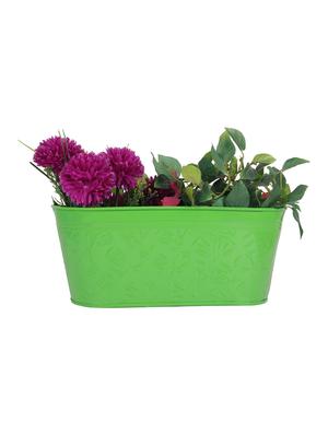 wonderland ( set of 2 ) 12 inch self embossed railing planters in green - 15440918 - Standard Image - 7