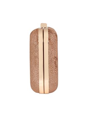 brown shimmer box clutch - 15441161 - Standard Image - 4