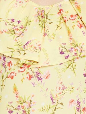 Flounce neck floral top - 15442033 - Standard Image - 4