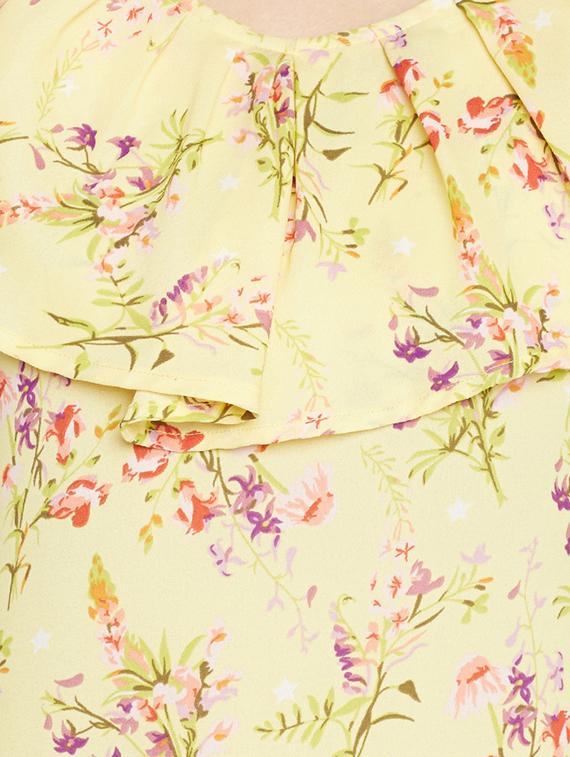 Flounce neck floral top - 15442033 - Zoom Image - 4
