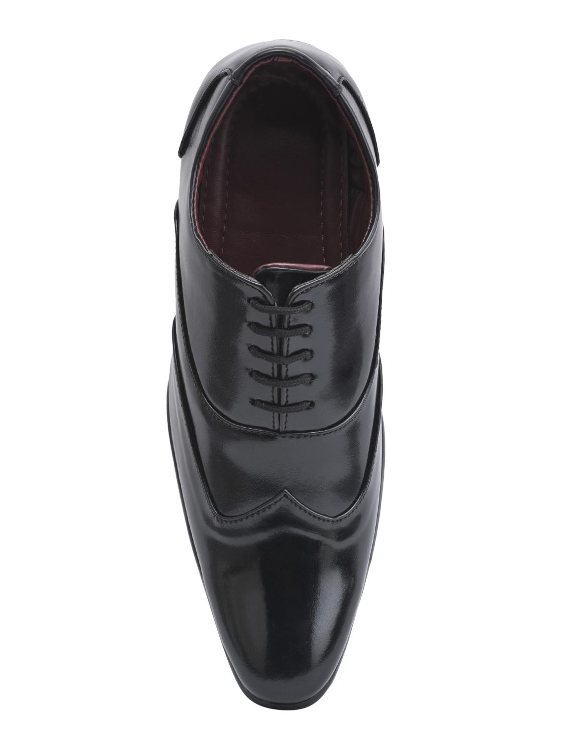black leatherette lace-up brouges - 15442341 - Zoom Image - 4