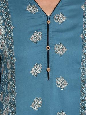 straight printed kurta - 15442930 - Standard Image - 4