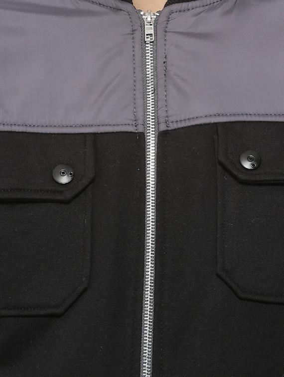black cotton casual jacket - 15443872 - Zoom Image - 4
