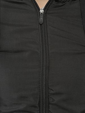 black nylon casual jacket - 15443877 - Standard Image - 4