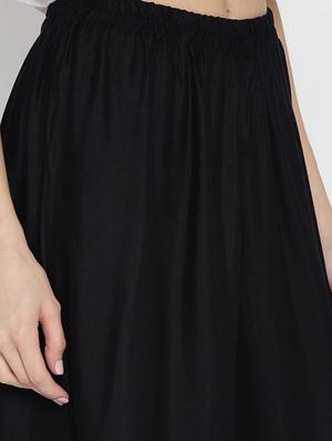 Elasticated waist flared palazzo - 15444142 - Standard Image - 4
