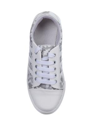 white lace-up sneakers - 15444416 - Standard Image - 4