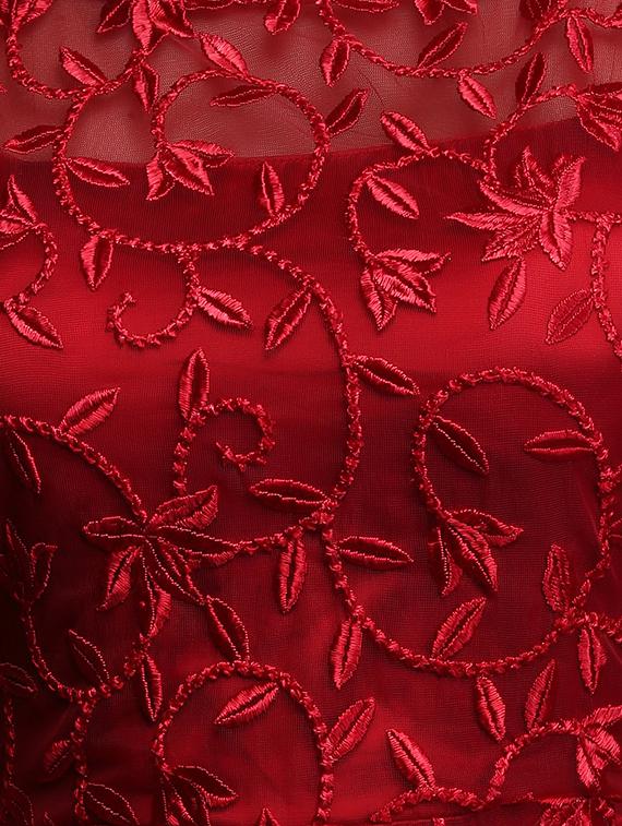 Embroidered net flared gown - 15445043 - Zoom Image - 4