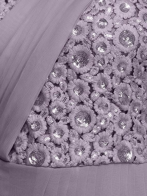 Embroidered flared gown - 15445045 - Zoom Image - 4