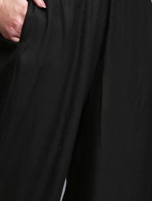 black viscose straight palazzo - 15445105 - Standard Image - 4