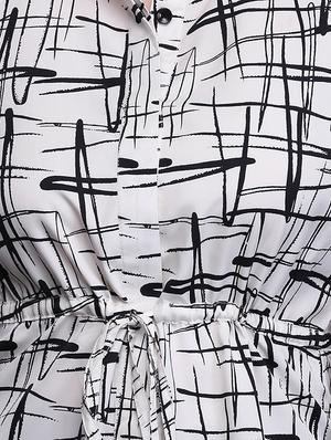 drawstring detail concealed placket top - 15445241 - Standard Image - 4