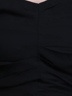 off shoulder pleated crop top - 15445243 - Standard Image - 4