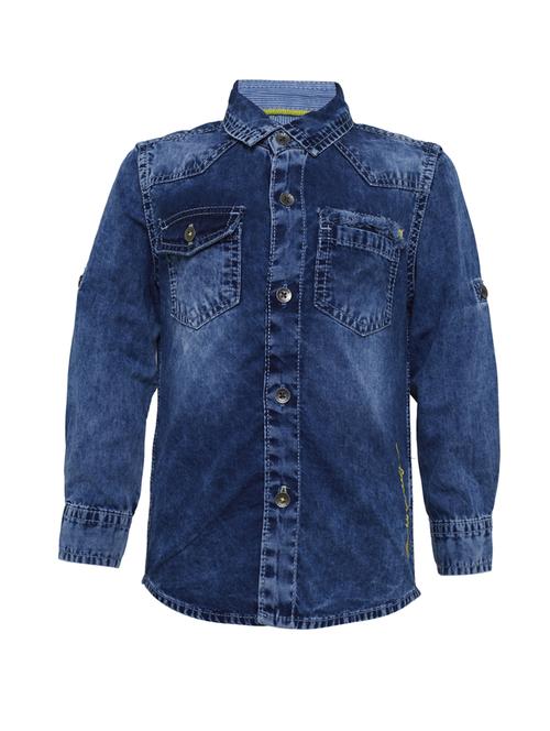 dark blue cotton shirt - 15448669 - Standard Image - 1