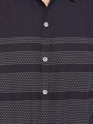black cotton casual shirt - 15451686 - Standard Image - 4